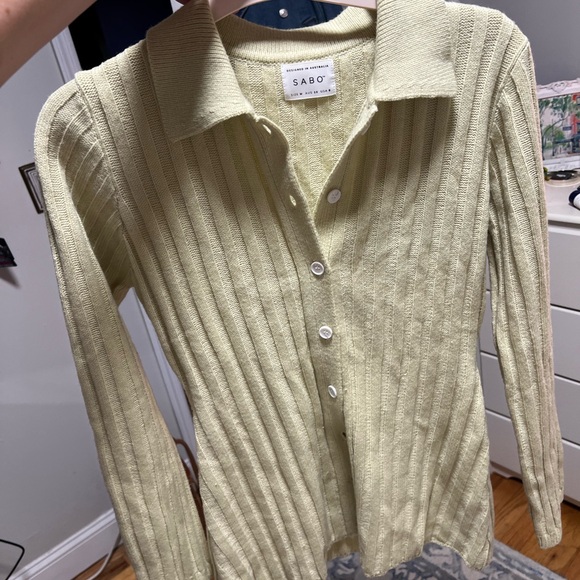 Sabo Skirt Light Green Ribbed Sweater Set - Picture 5 of 8